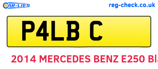 P4LBC are the vehicle registration plates.