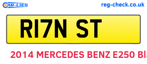 R17NST are the vehicle registration plates.