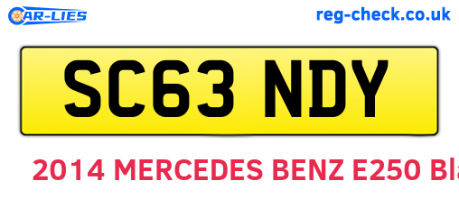SC63NDY are the vehicle registration plates.