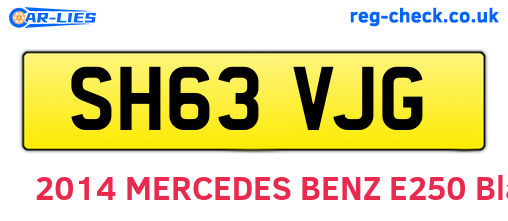 SH63VJG are the vehicle registration plates.