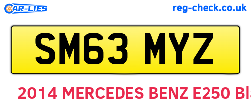 SM63MYZ are the vehicle registration plates.