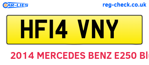 HF14VNY are the vehicle registration plates.
