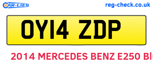 OY14ZDP are the vehicle registration plates.