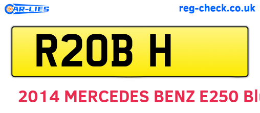 R2OBH are the vehicle registration plates.