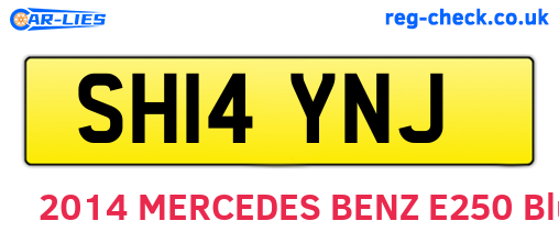 SH14YNJ are the vehicle registration plates.