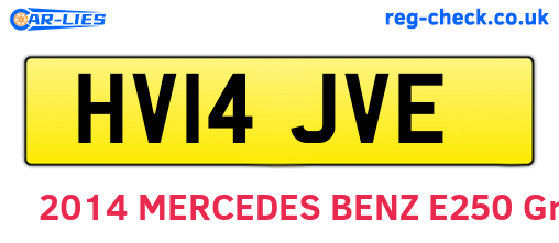 HV14JVE are the vehicle registration plates.