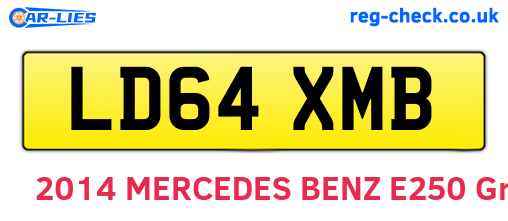 LD64XMB are the vehicle registration plates.