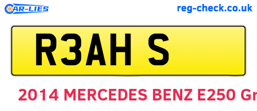 R3AHS are the vehicle registration plates.