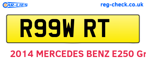R99WRT are the vehicle registration plates.