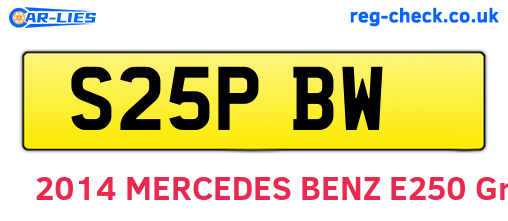 S25PBW are the vehicle registration plates.