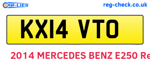 KX14VTO are the vehicle registration plates.