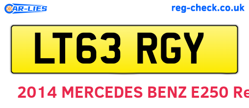 LT63RGY are the vehicle registration plates.