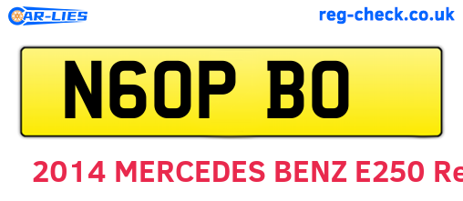 N60PBO are the vehicle registration plates.
