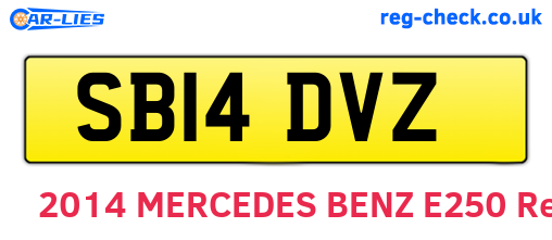 SB14DVZ are the vehicle registration plates.