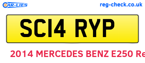 SC14RYP are the vehicle registration plates.