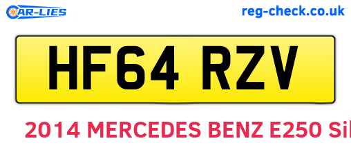 HF64RZV are the vehicle registration plates.