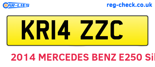 KR14ZZC are the vehicle registration plates.