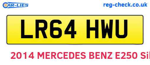 LR64HWU are the vehicle registration plates.
