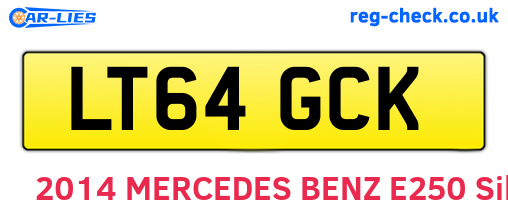 LT64GCK are the vehicle registration plates.