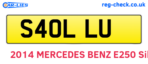 S40LLU are the vehicle registration plates.