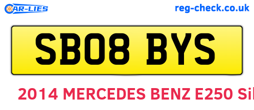 SB08BYS are the vehicle registration plates.