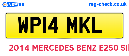 WP14MKL are the vehicle registration plates.