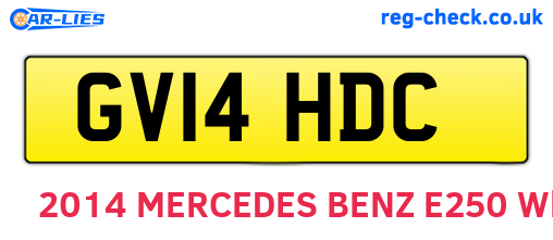 GV14HDC are the vehicle registration plates.