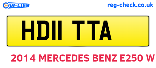 HD11TTA are the vehicle registration plates.
