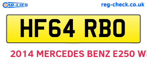 HF64RBO are the vehicle registration plates.