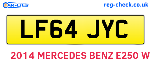 LF64JYC are the vehicle registration plates.