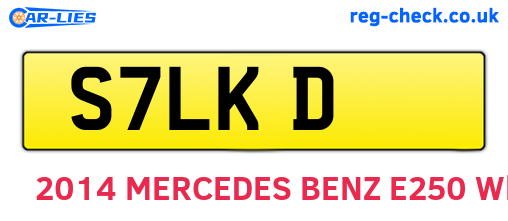 S7LKD are the vehicle registration plates.