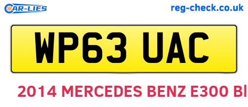 WP63UAC are the vehicle registration plates.