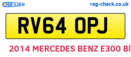 RV64OPJ are the vehicle registration plates.