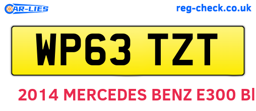 WP63TZT are the vehicle registration plates.