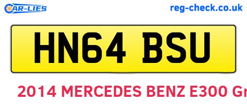 HN64BSU are the vehicle registration plates.