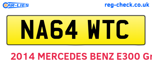 NA64WTC are the vehicle registration plates.