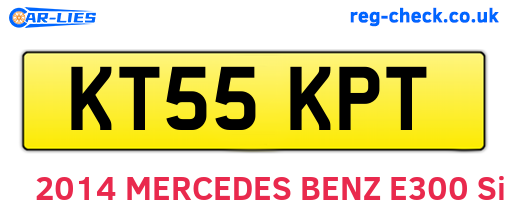 KT55KPT are the vehicle registration plates.