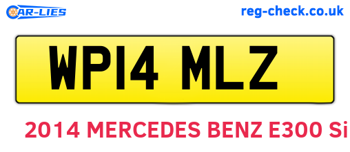 WP14MLZ are the vehicle registration plates.