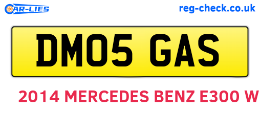 DM05GAS are the vehicle registration plates.