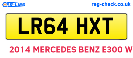 LR64HXT are the vehicle registration plates.