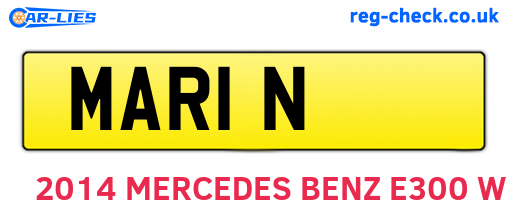 MAR1N are the vehicle registration plates.