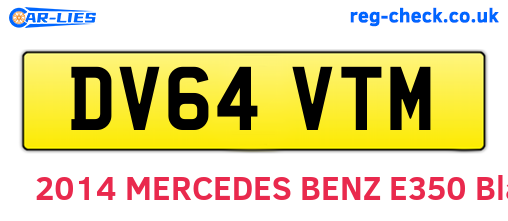 DV64VTM are the vehicle registration plates.