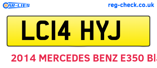 LC14HYJ are the vehicle registration plates.