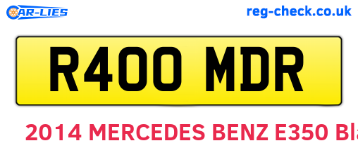 R400MDR are the vehicle registration plates.