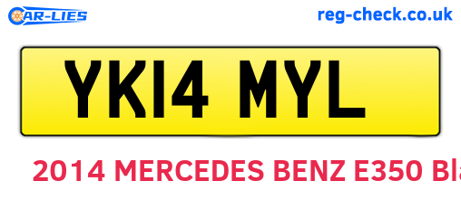 YK14MYL are the vehicle registration plates.