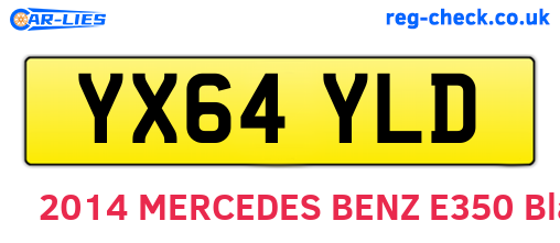 YX64YLD are the vehicle registration plates.