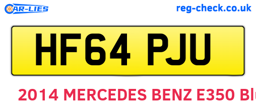 HF64PJU are the vehicle registration plates.