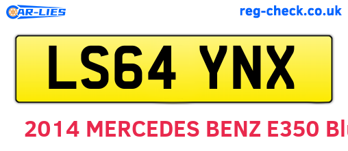 LS64YNX are the vehicle registration plates.