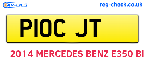P10CJT are the vehicle registration plates.