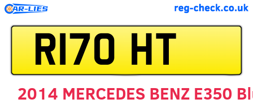 R17OHT are the vehicle registration plates.